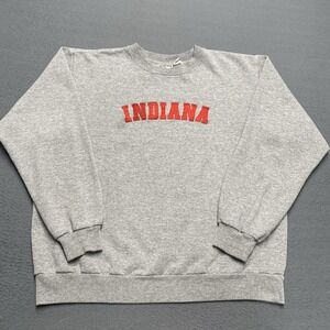 Briar Creek Sweatshirt Mens Large Gray Indiana Crewneck Fleece College Graphic